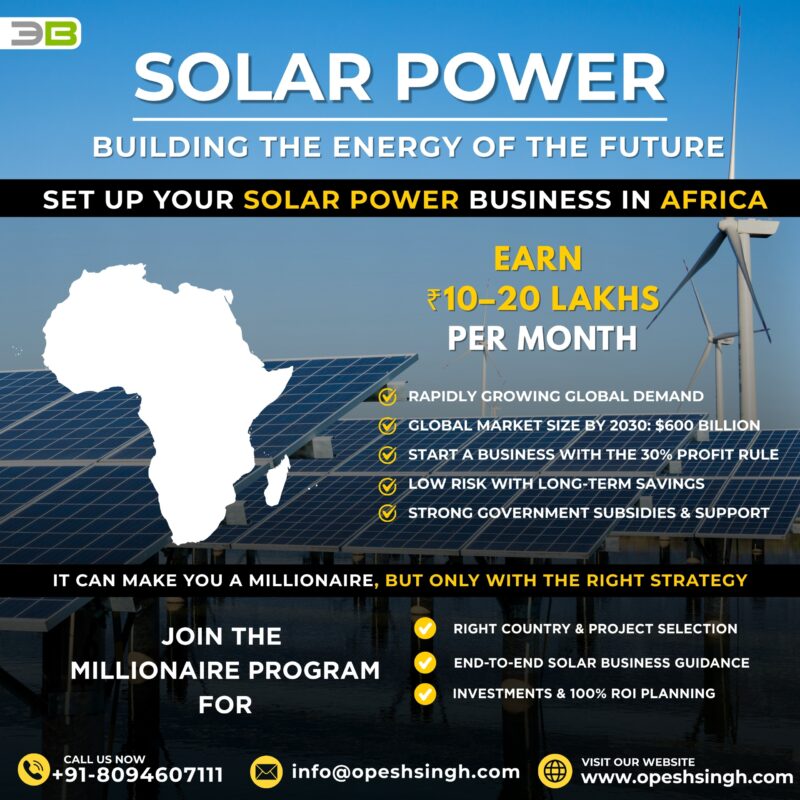 Solar power plant setup