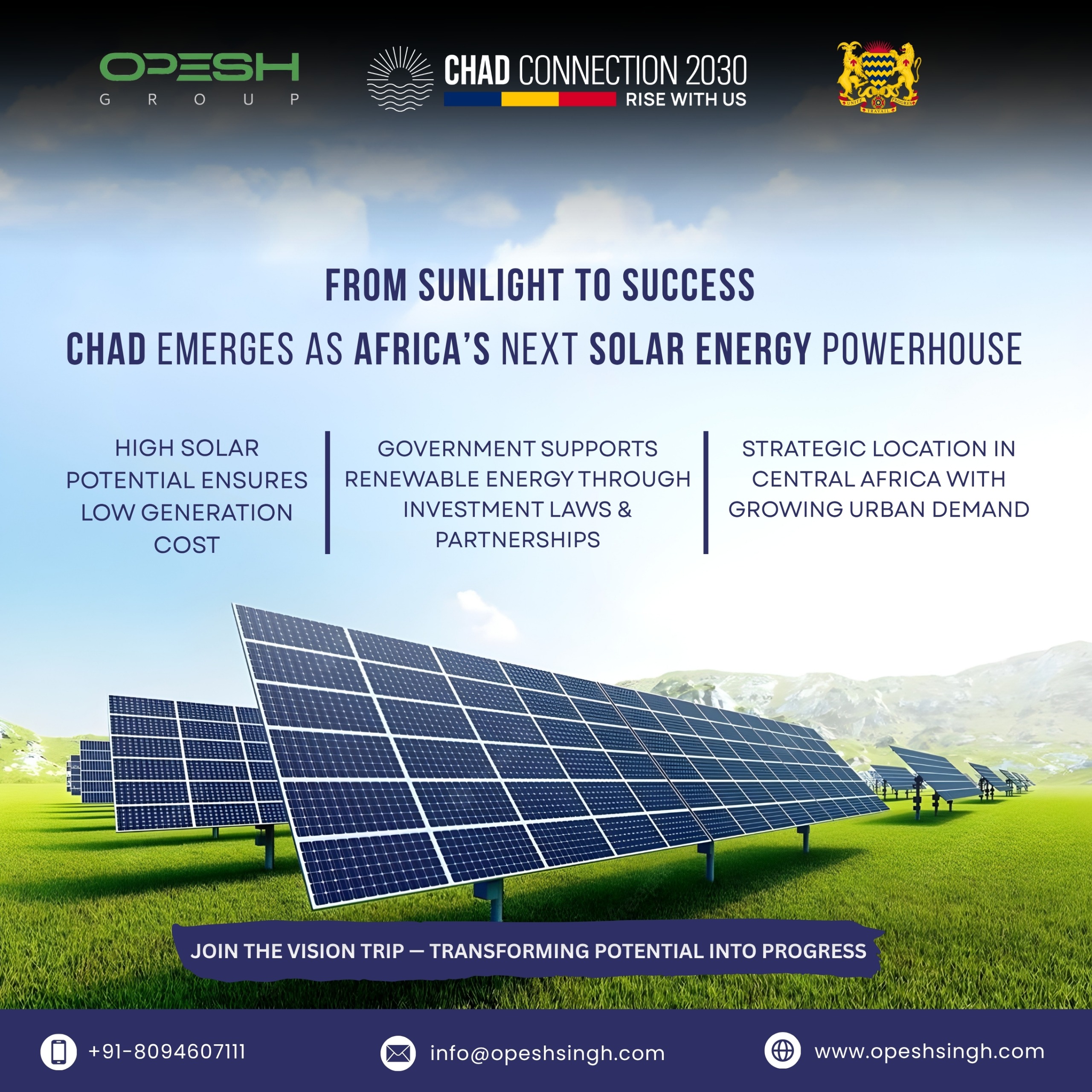 Solar power plant setup
